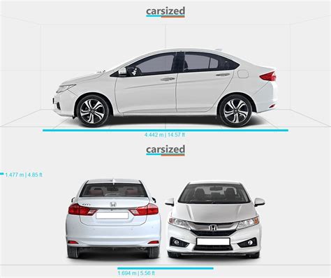 honda city width in feet